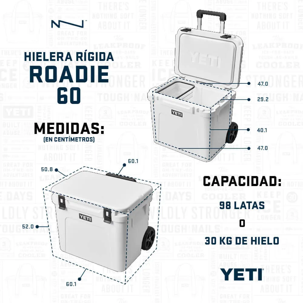 10023380000 HIELERA RIGIDA ROADIE 60 CAMP GREEN MARCA YETI