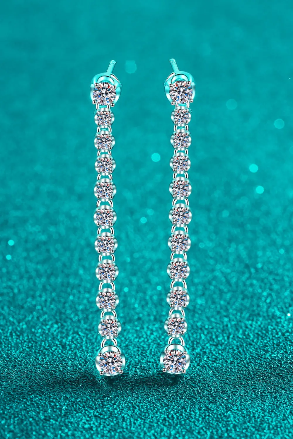 1.18 Carat Moissanite Long Earrings