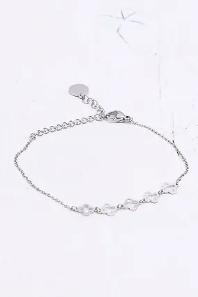 Armband  mit Blüte, silber