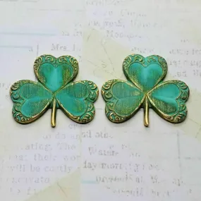 Brass Ornate Clover Finding x 2 - 3262S.