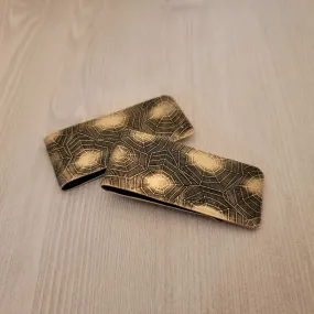 Brass Spider Web Embossed Money Clips x 2 - M1-SP20