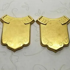 Brass Victorian Scroll Frame Plaque Stampings - 881RAT.