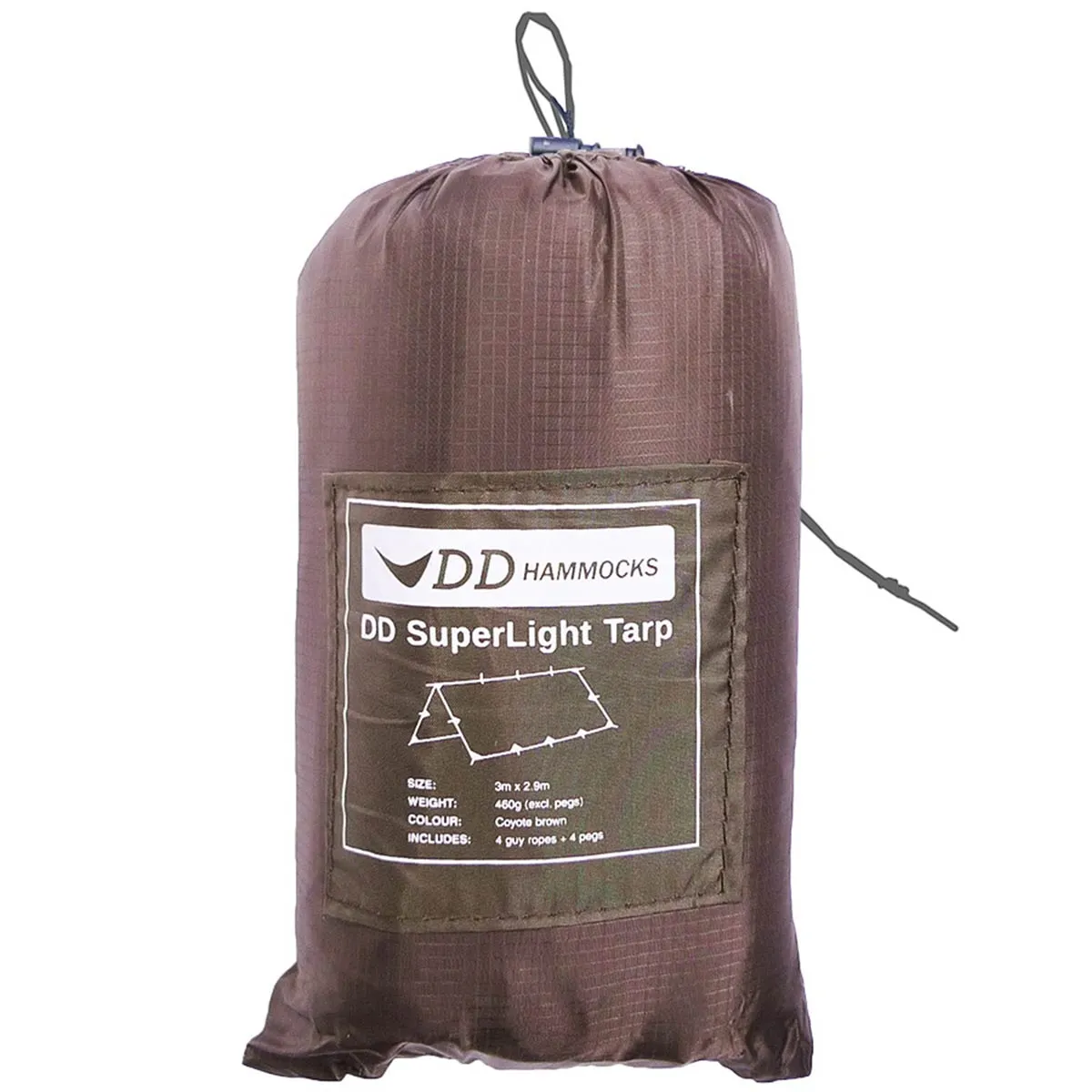 DD Hammocks Superlight Tarp Brown - 3m x 2.9m