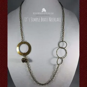 It's Simple Brass Necklace