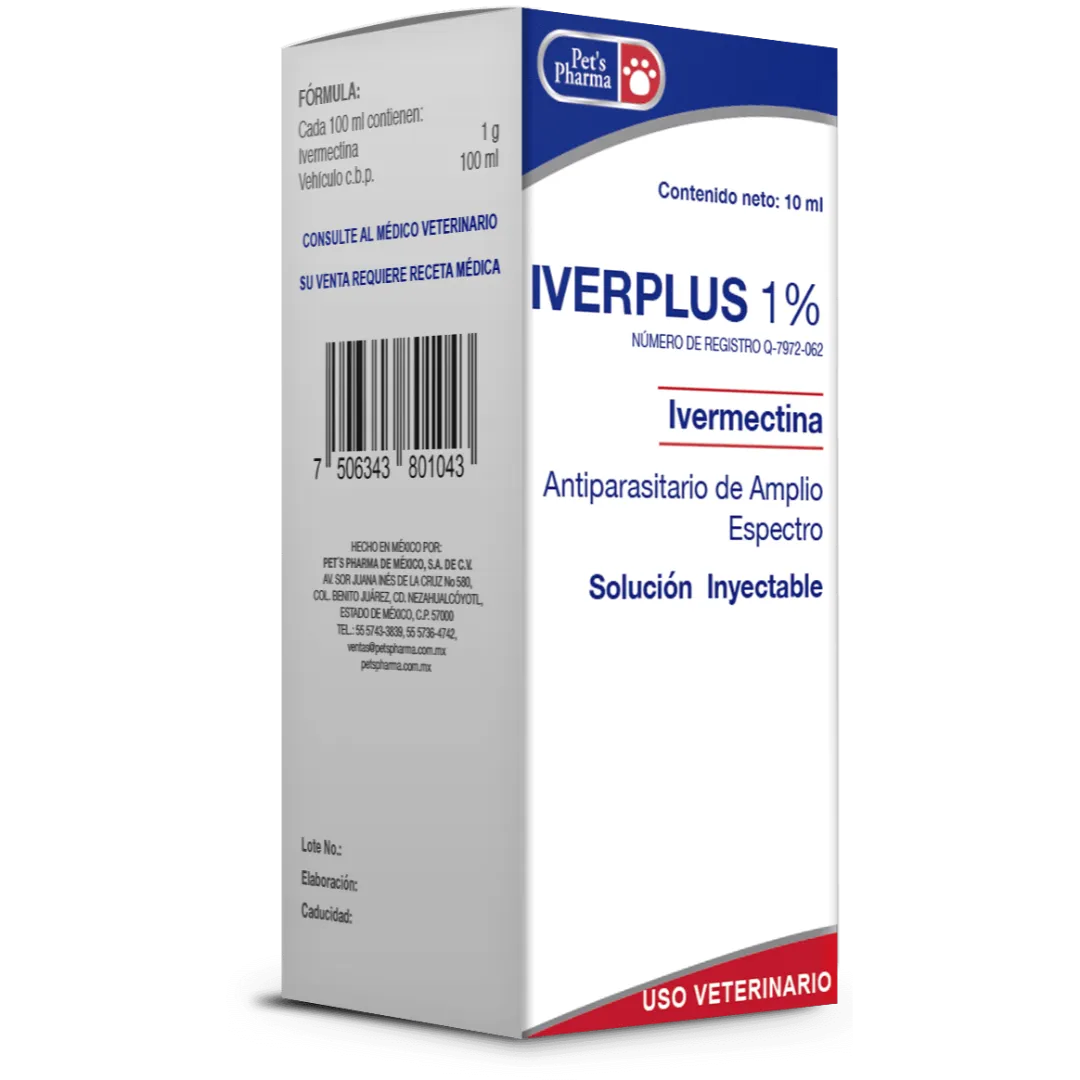 Iverplus 1% Solución Inyectable - Pet's Pharma