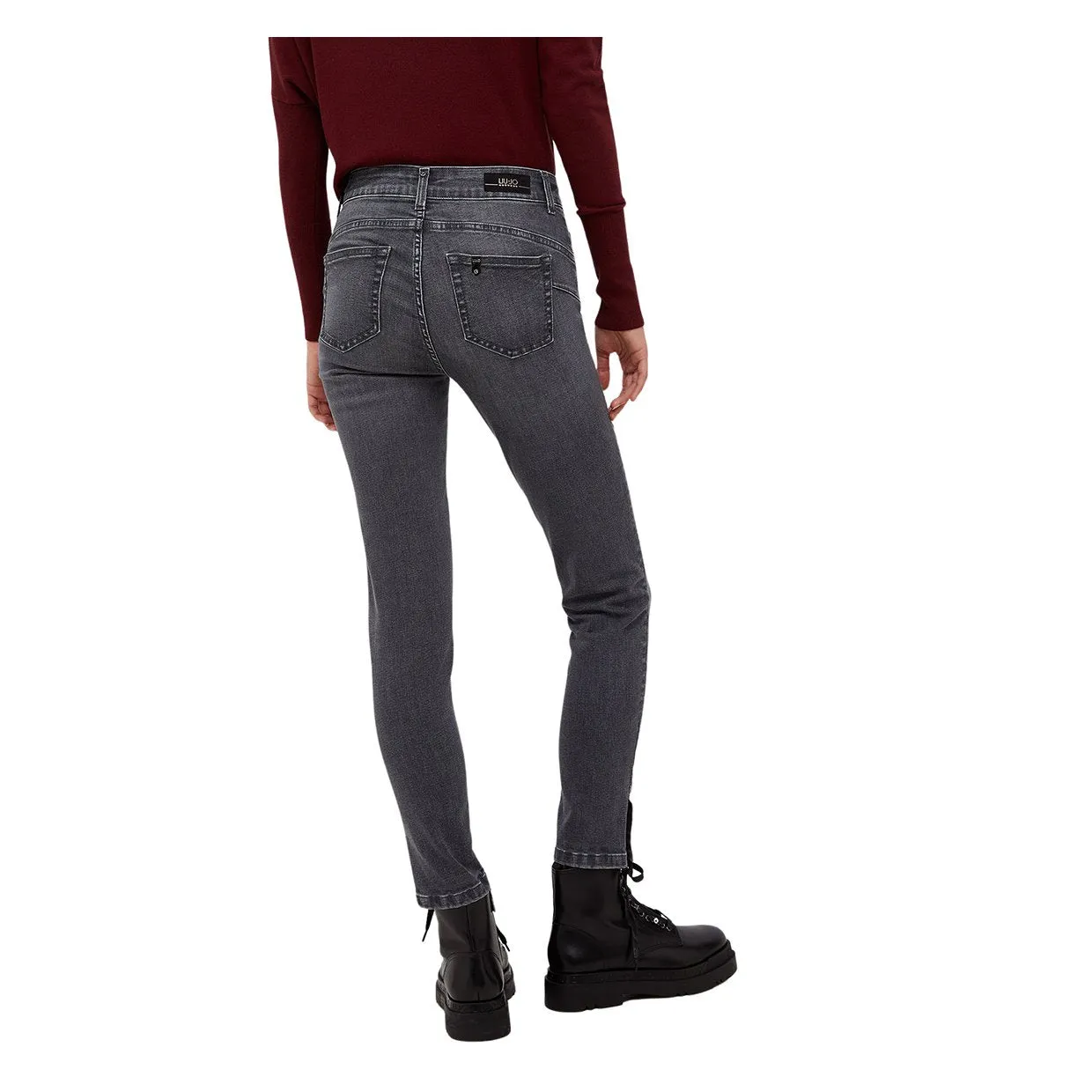 Jeans Liu-Jo Skinny Con Spacchetto Grigio