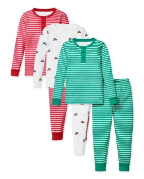 Kid's Pima Snug Fit Pajama Holiday Trio