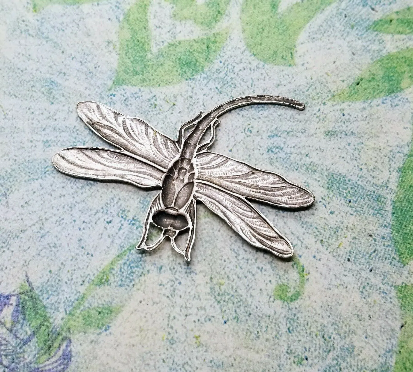 Large Brass Dragonfly Stamping Without Holes - 3629GB.