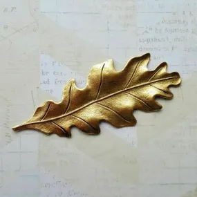 Large Brass Oak Leaf Stamping - 2987S.