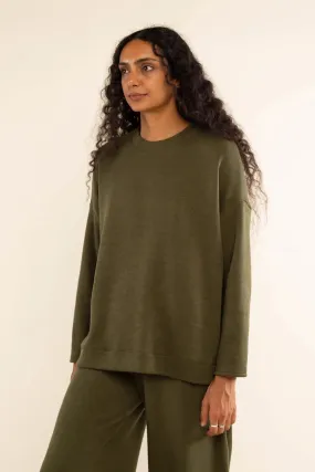 NLT - Orion Oversized Crewneck Sweater | Olive