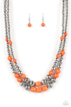 Paparazzi Country Road Trip - Orange Necklace