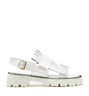 RAISA SLING SANDAL (WHITE) - LA CANADIENNE