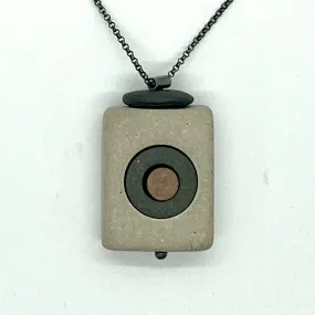 Square Rock in Rock Necklace