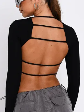 ZASUWA Female Backless With Straps Quick Dry Long Sleeves